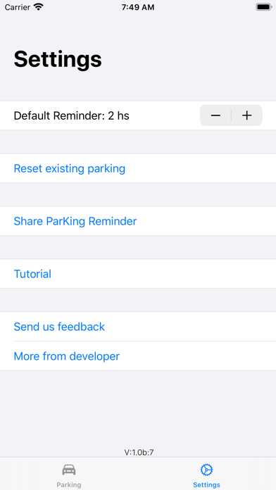 Indoor ParKing Reminder Screenshot