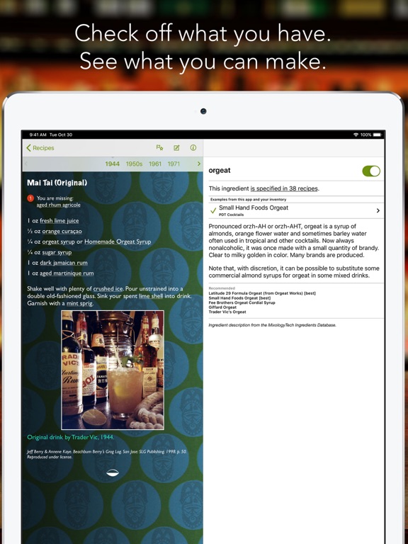 Beachbum Berry’s Total Tiki iPad screenshot 4 - Food & Drink app