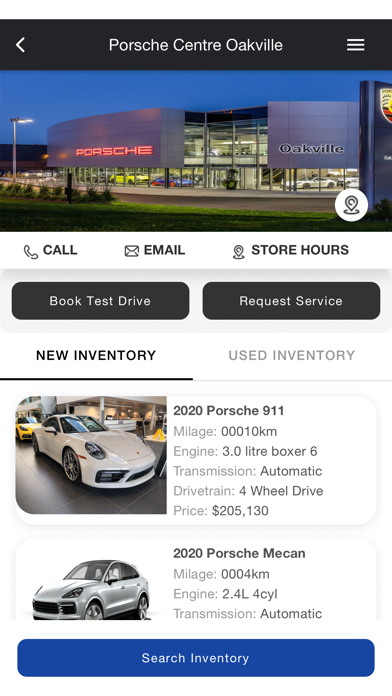 Porsche Centre Oakville Screenshot