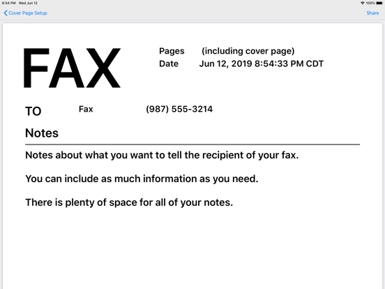 FaxCover - Fax Cover Sheet iPad screenshot 4 - Business app