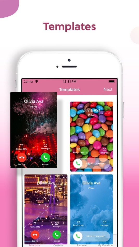 #3. Color Caller Screen (iOS) By: Patel Darshan