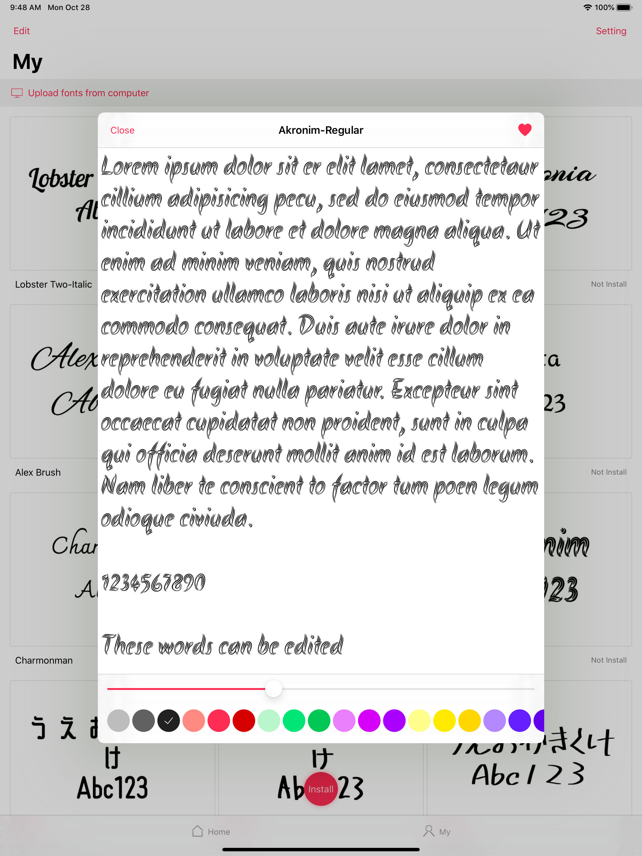 My Font - Install font for 13+