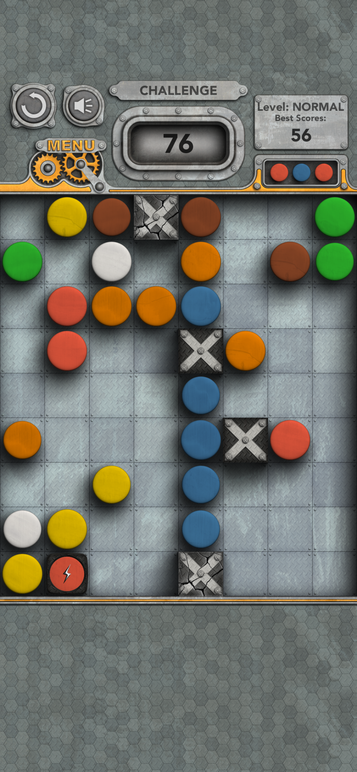 Lines QB, 5 balls in a line