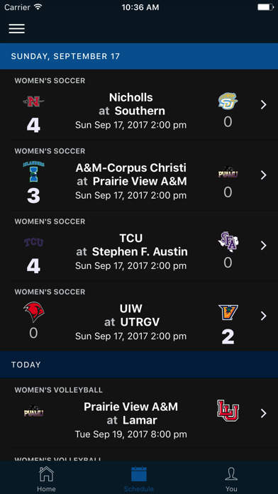 Southland Conference Screenshot