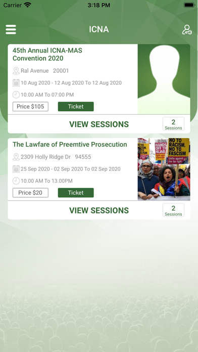 ICNA Screenshot