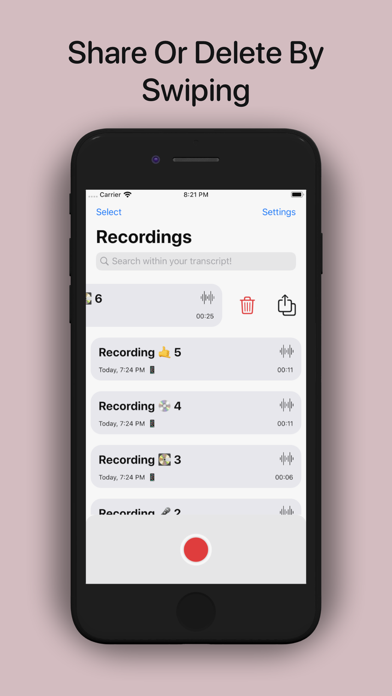 Record Me (With Transcription) screenshot