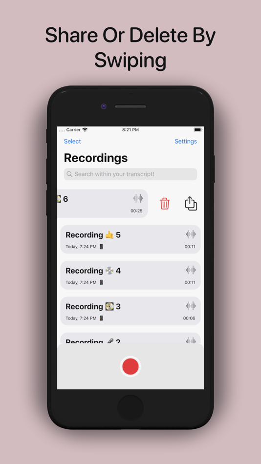 #8. Record Me (With Transcription) (iOS) โดย: priyans brahmbhatt