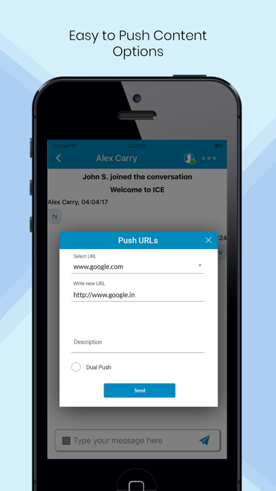ICE Live Chat iPhone screenshot 5 - Business app
