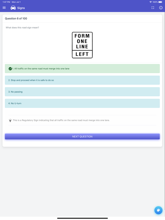 Oregon DMV Permit Test iPad screenshot
