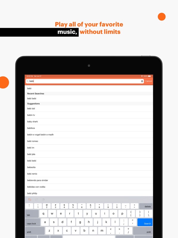 iPad Image of Musi - Simple Music Streaming