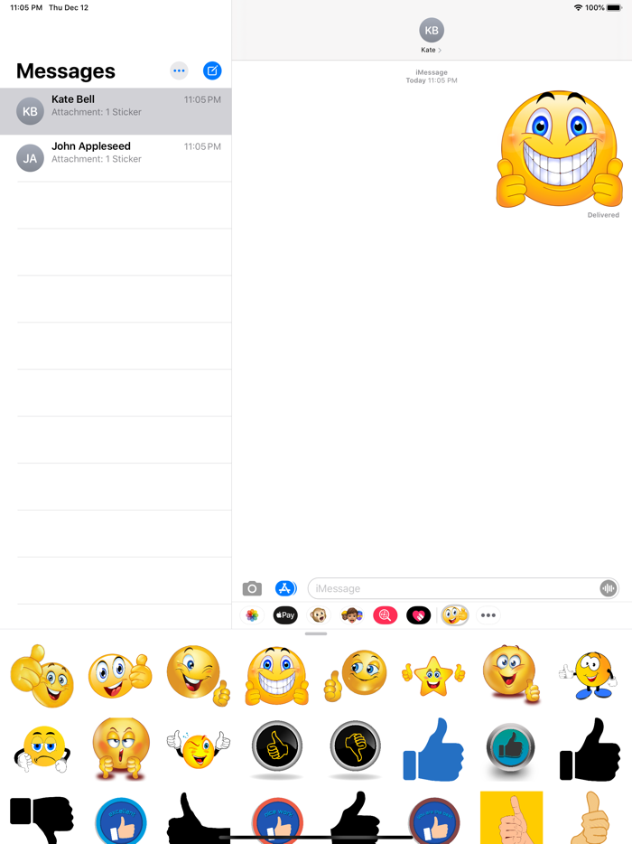 Thumbs Up Emoji Stickers