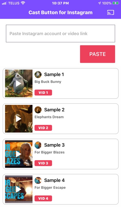 Cast Button 4 Instagram Video screenshot-3