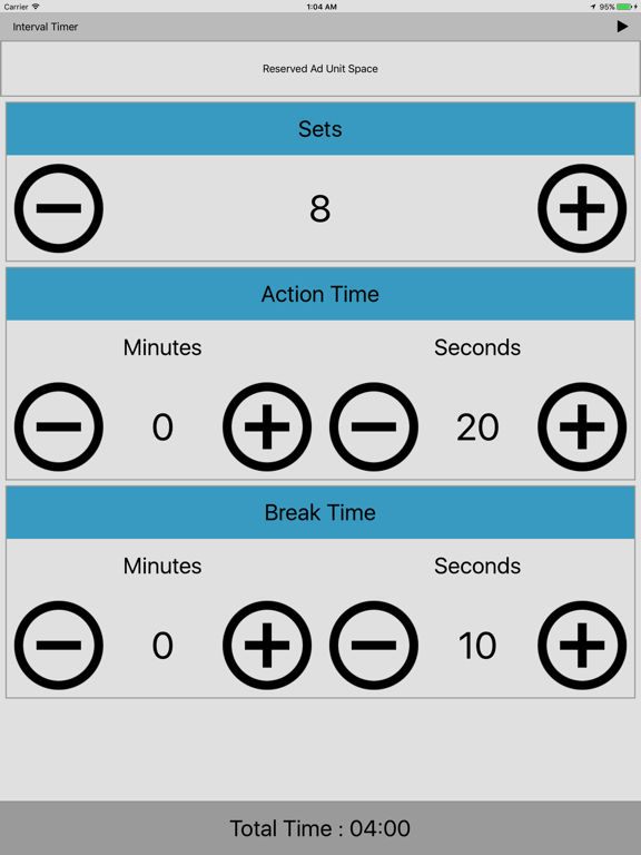 Screenshot #4 pour Interval Timer - Just SW