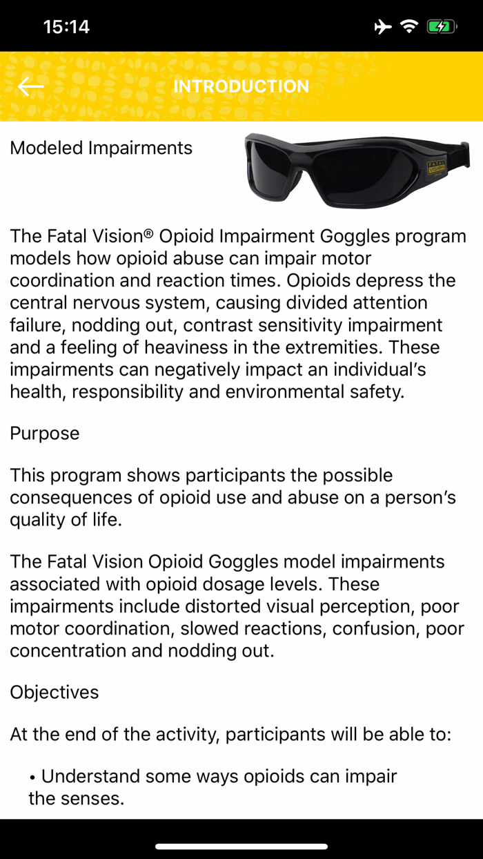 Fatal Vision® Opioid Goggle