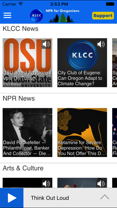 KLCC Public Radio App Screenshot