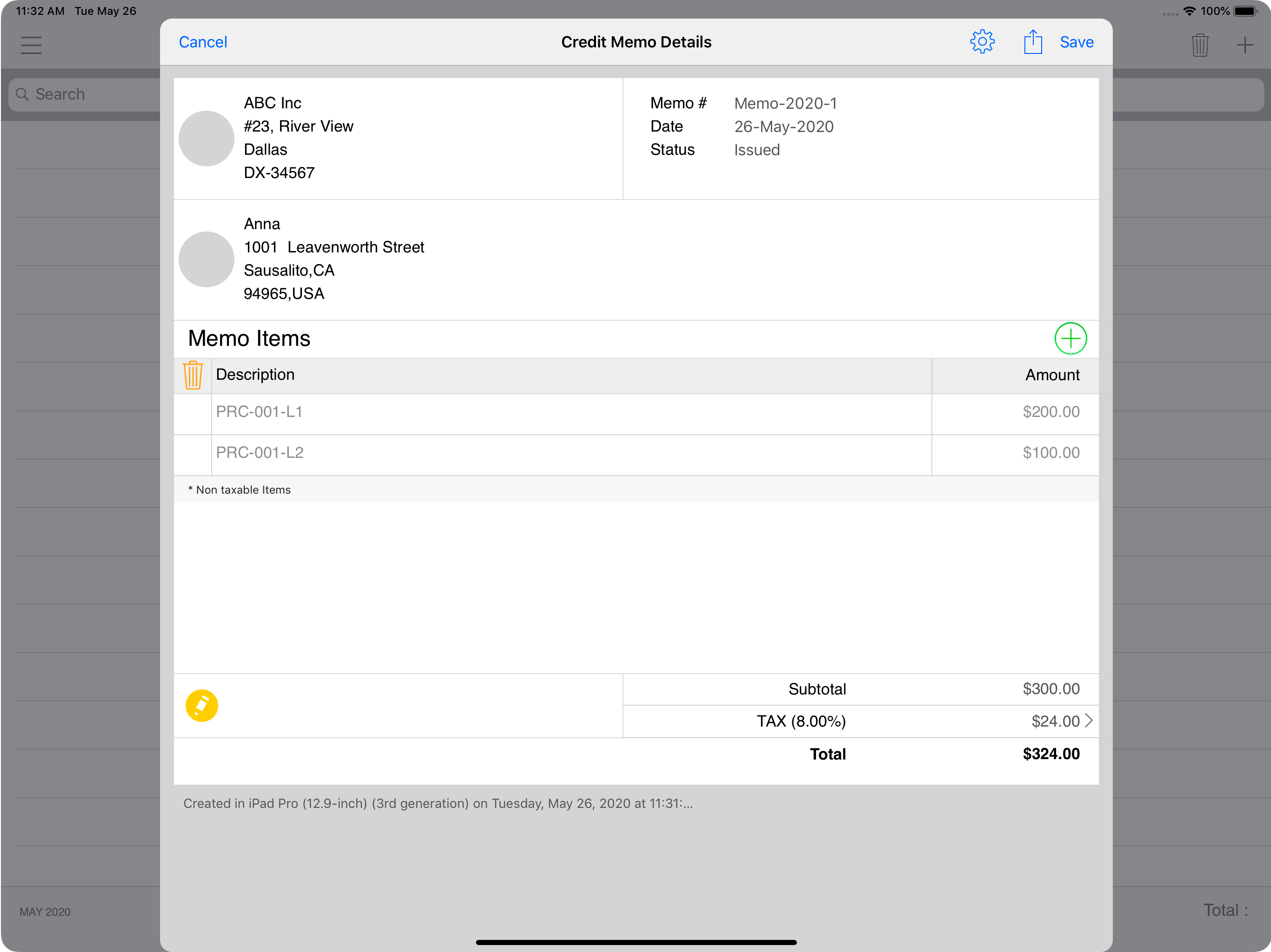 Cloud Invoice: Invoice and PDF