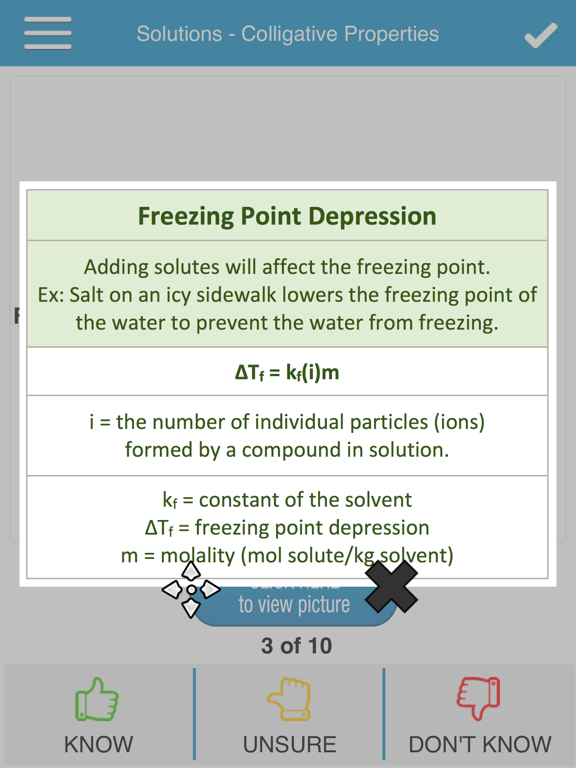 Screenshot #5 pour MCAT General Chem Cram Cards