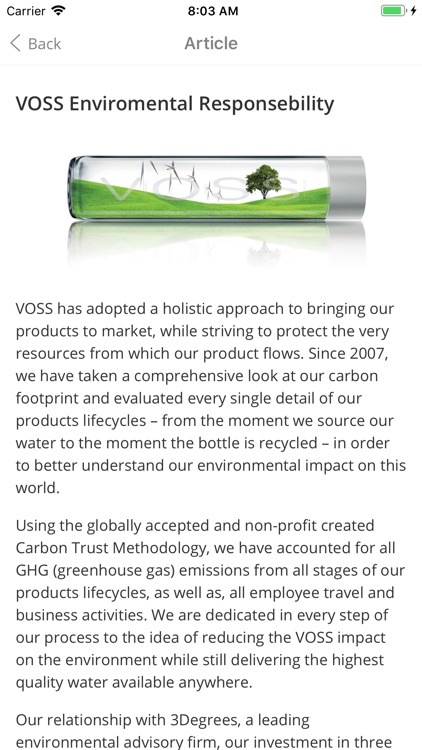 VOSS Production Info