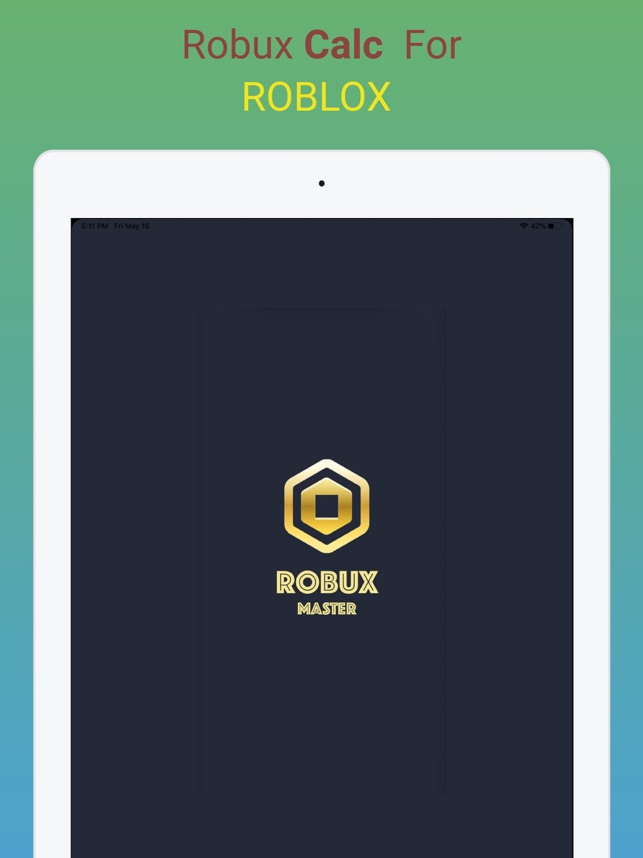 Robux Calc Master For Roblox On The App Store - robux calc for roblox 2020 dans l app store