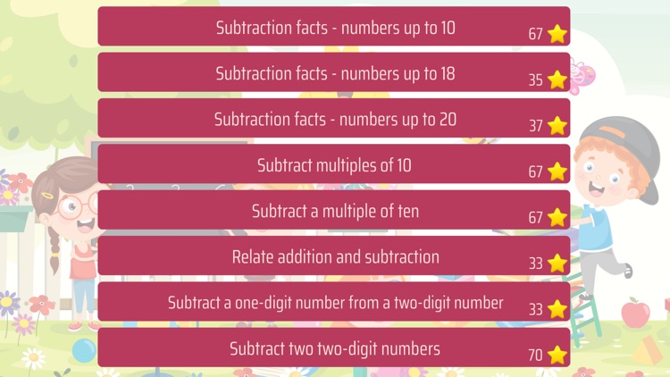 First grade Math - Subtraction screenshot-0