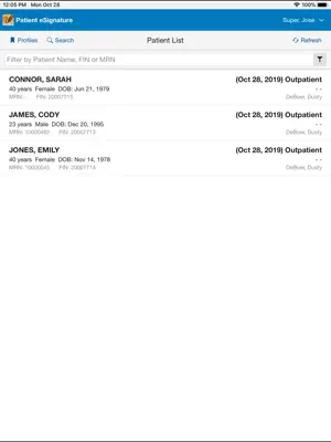 Patient eSignature screenshot 1