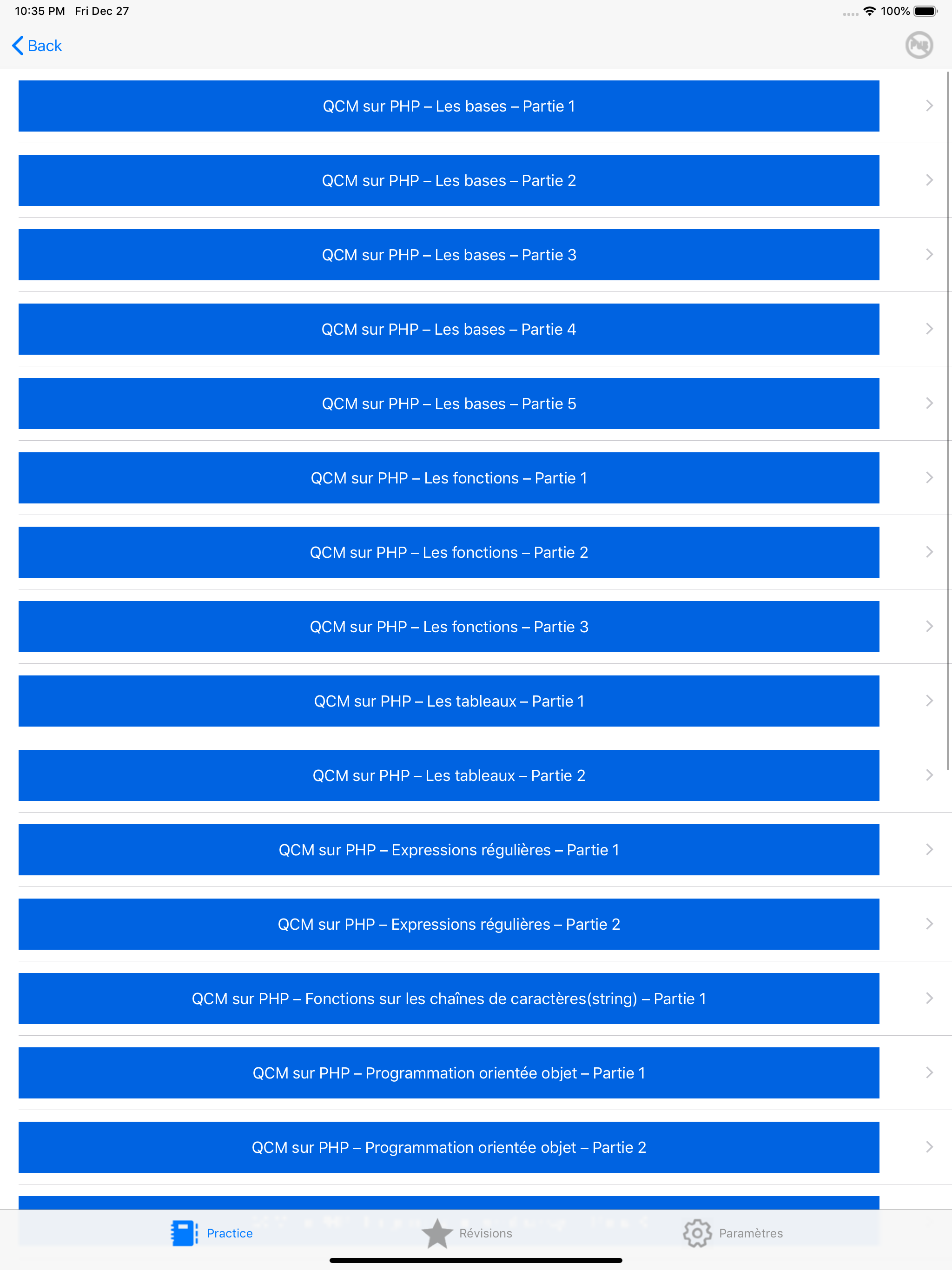 QCM Langage Informatique