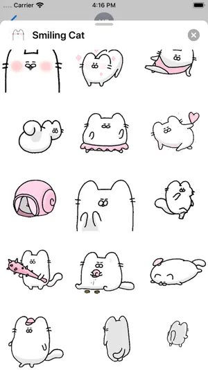 Smiling Cat Animated Stickers screenshot 2