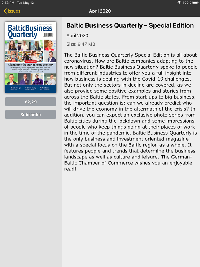 Baltic Business Quarterly