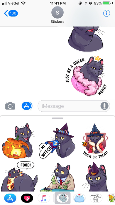 Cat Halloween Emoji Stickers Screenshot