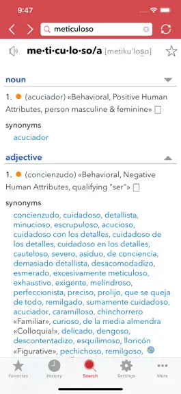 Game screenshot Spanish Thesaurus hack