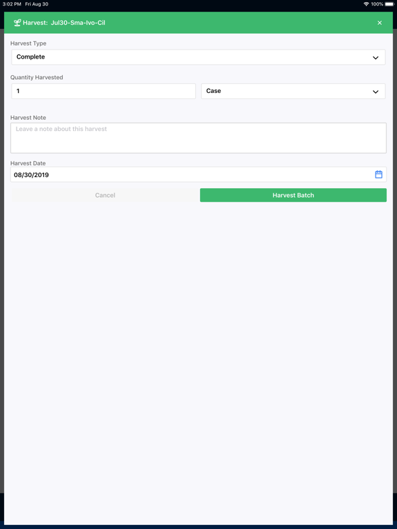 Artemis Ag iPad screenshot 4 - Productivity app