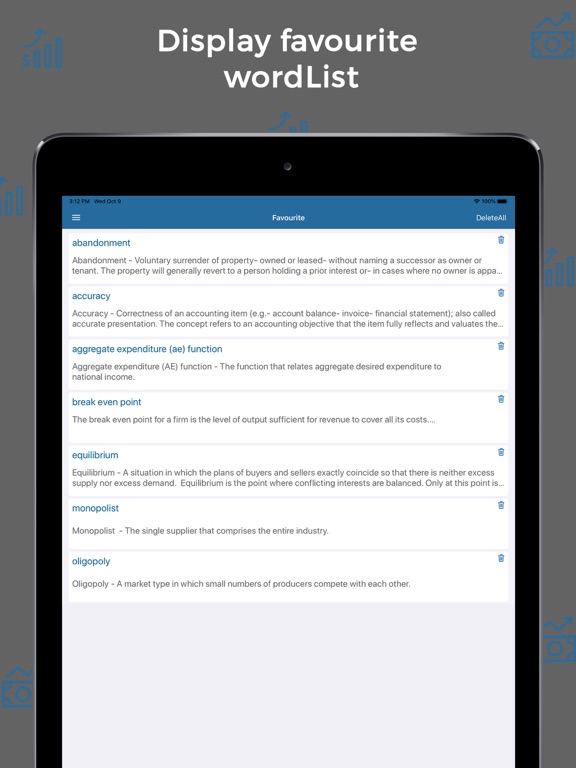 Economics Dictionary Offline iPad screenshot 5 - Education app