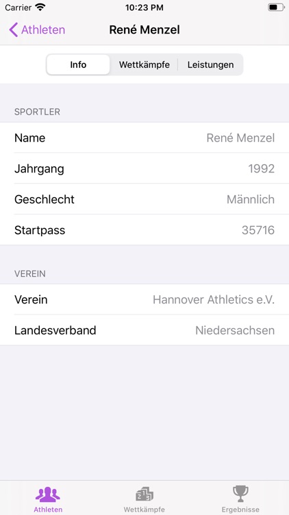 Leichtathletik App