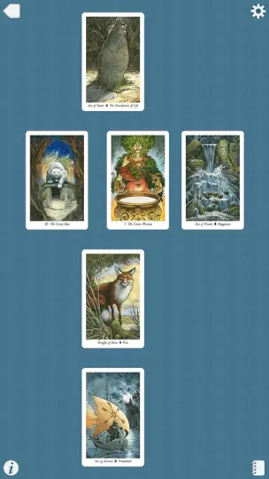Capture d'écran de Wildwood Tarot sur iPhone 5