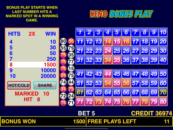Screenshot #5 pour Keno Bonus Play