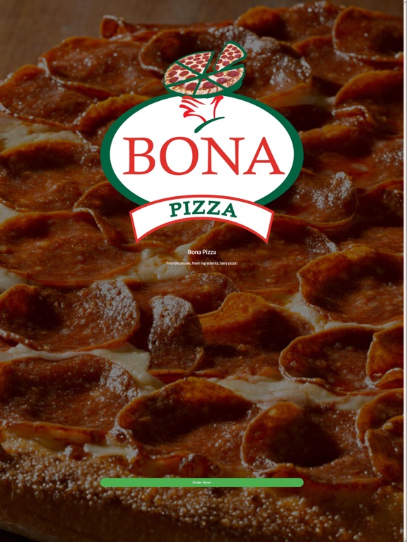 Bona Pizza iPad screenshot 1 - Lifestyle app