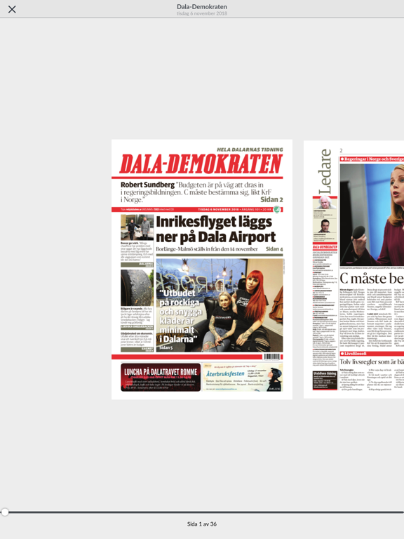 Dala-Demokraten e-tidning screenshot 3