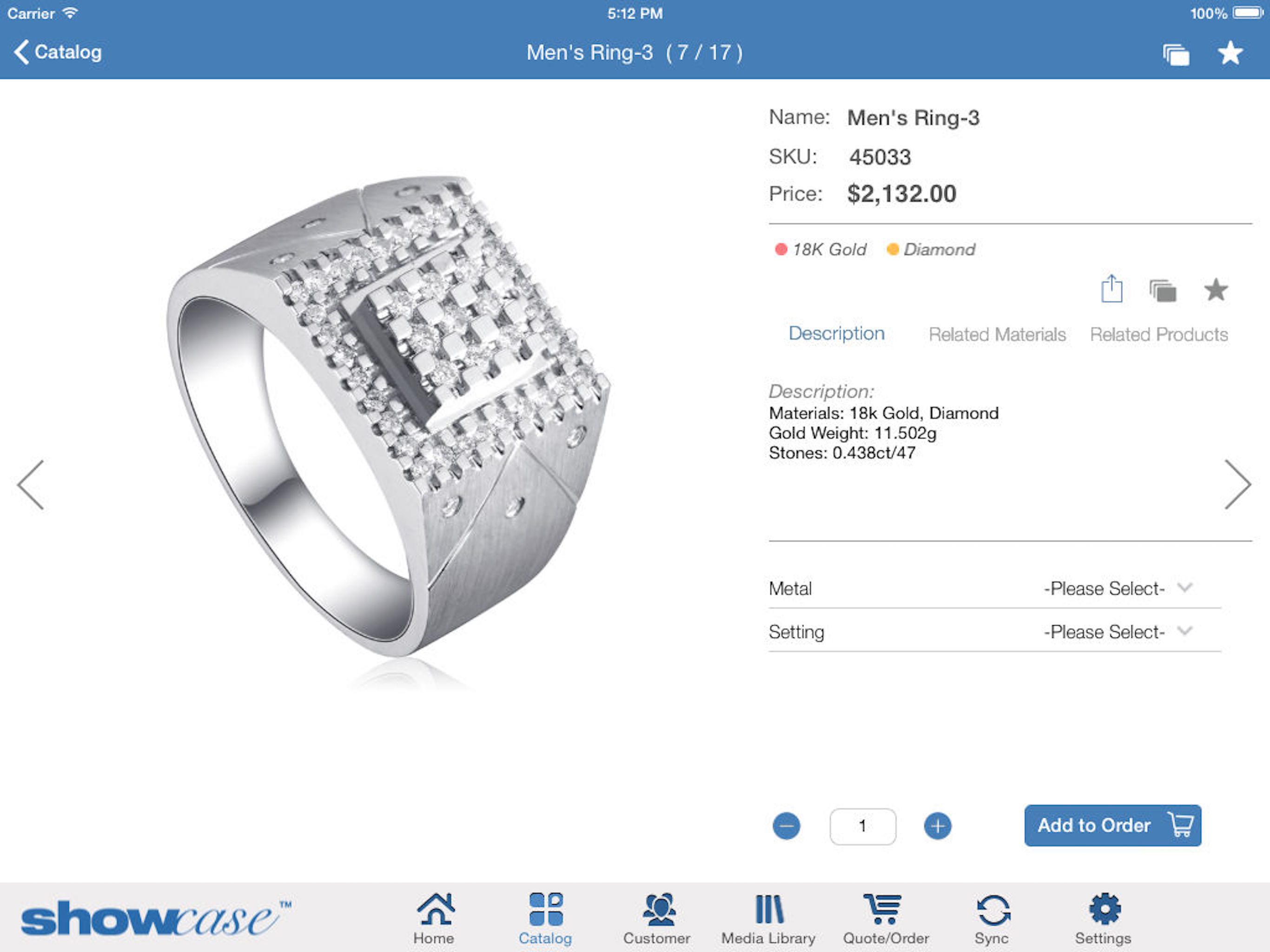 Showcase Sales App
