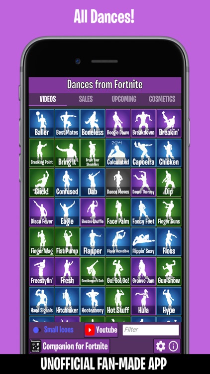 Dances from Fortnite
