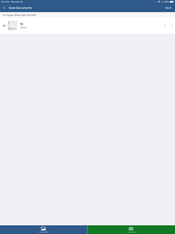 Hogan Driver App iPad screenshot 5 - Business app