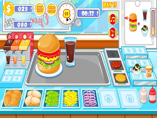 Burger shop fast food iPad screenshot 7 - Games app