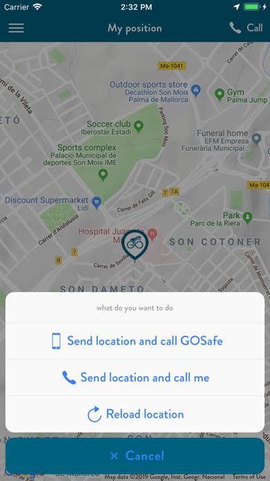 GOSafe Cycling Screenshot