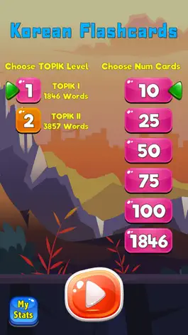 Game screenshot Korean Flashcards TOPIK 1, 2 mod apk