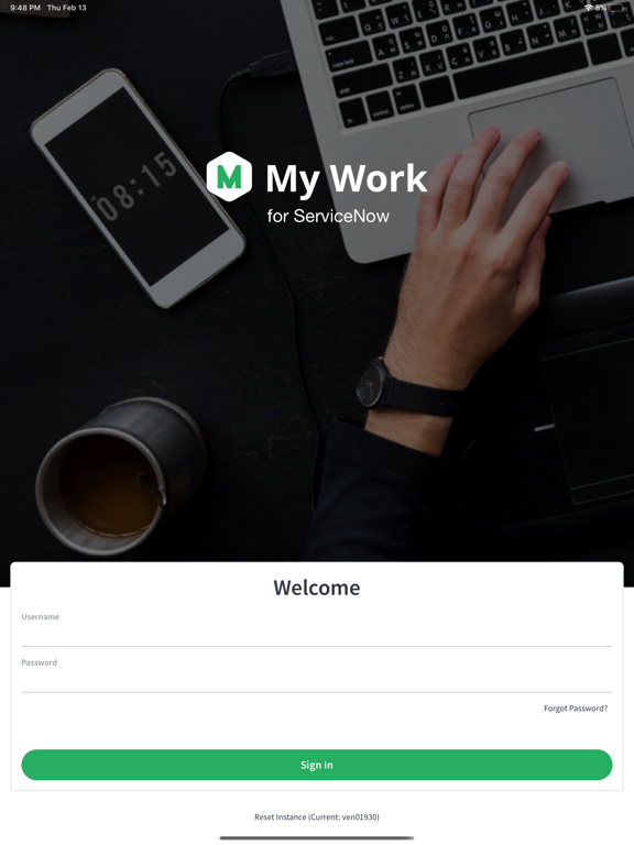 My Work for ServiceNow iPad screenshot 1 - Business app