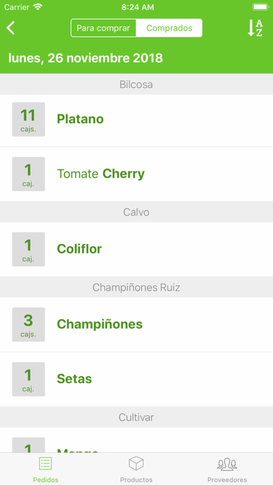 Diario de pedidos Screenshot