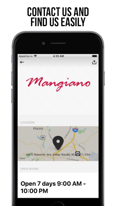 How to cancel & delete Mangiano Pizza Cedar Knolls from iphone & ipad 2