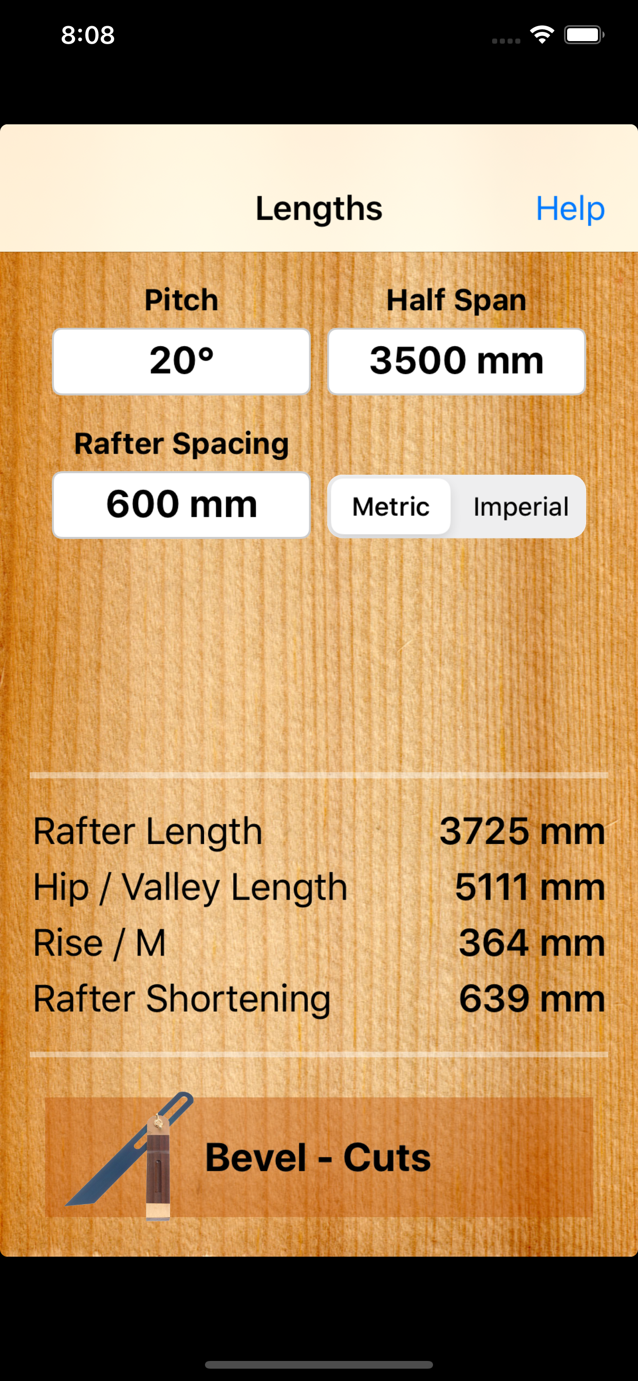 Roof Carpenter - Rafter Calc