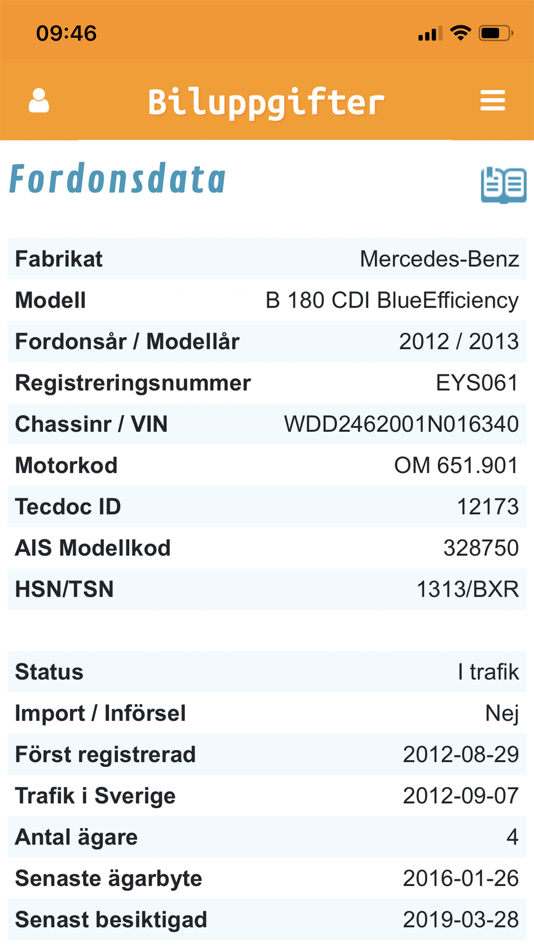#3. Biluppgifter (iOS) 由: Biluppgifter Sverige AB