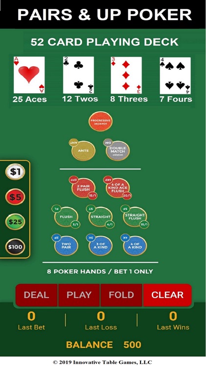 Pairs & Up Poker