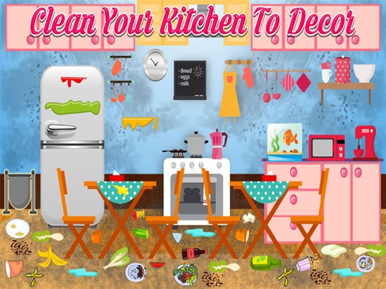 Girl Messy Home Clean Up Games iPad screenshot